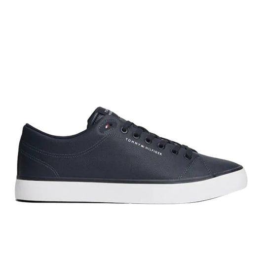 Logo Lace-Up Sneakers With Leather