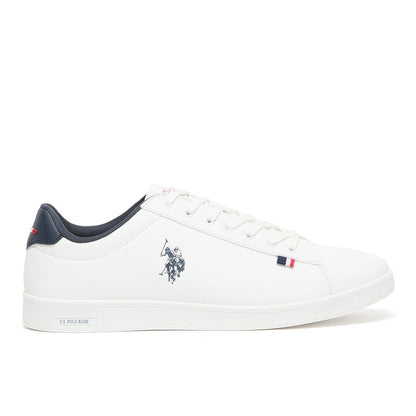 Men's White Low-Top Sneakers - Lightweight Lace-Up Style, Comfortable Casual Footwear