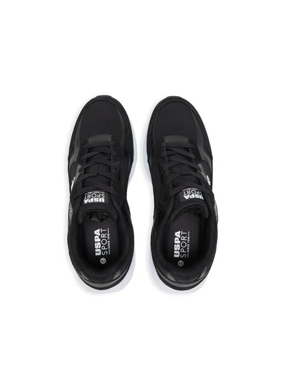 Men's Black Low-Top Sneakers - Sleek Lace-Up Design, Comfortable and Versatile for Casual Outings