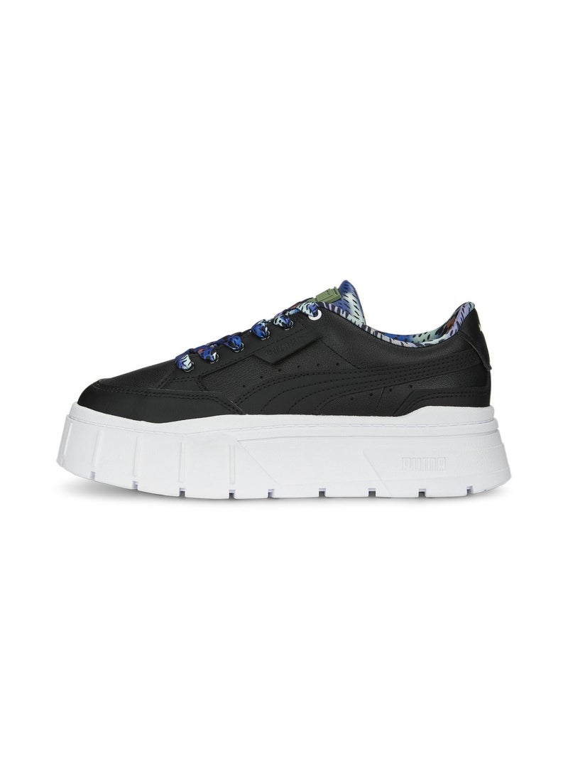 Mayze Stack Feelin' Xtra Womens Black Sneakers