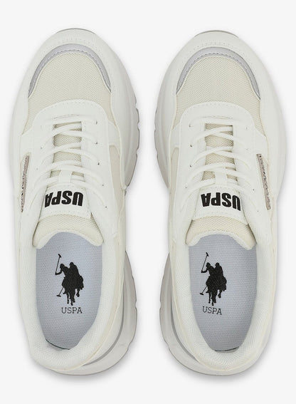Women's White Low-Top Sneakers - Lightweight Shoes & Trendy Design Shoes for Everyday Wear