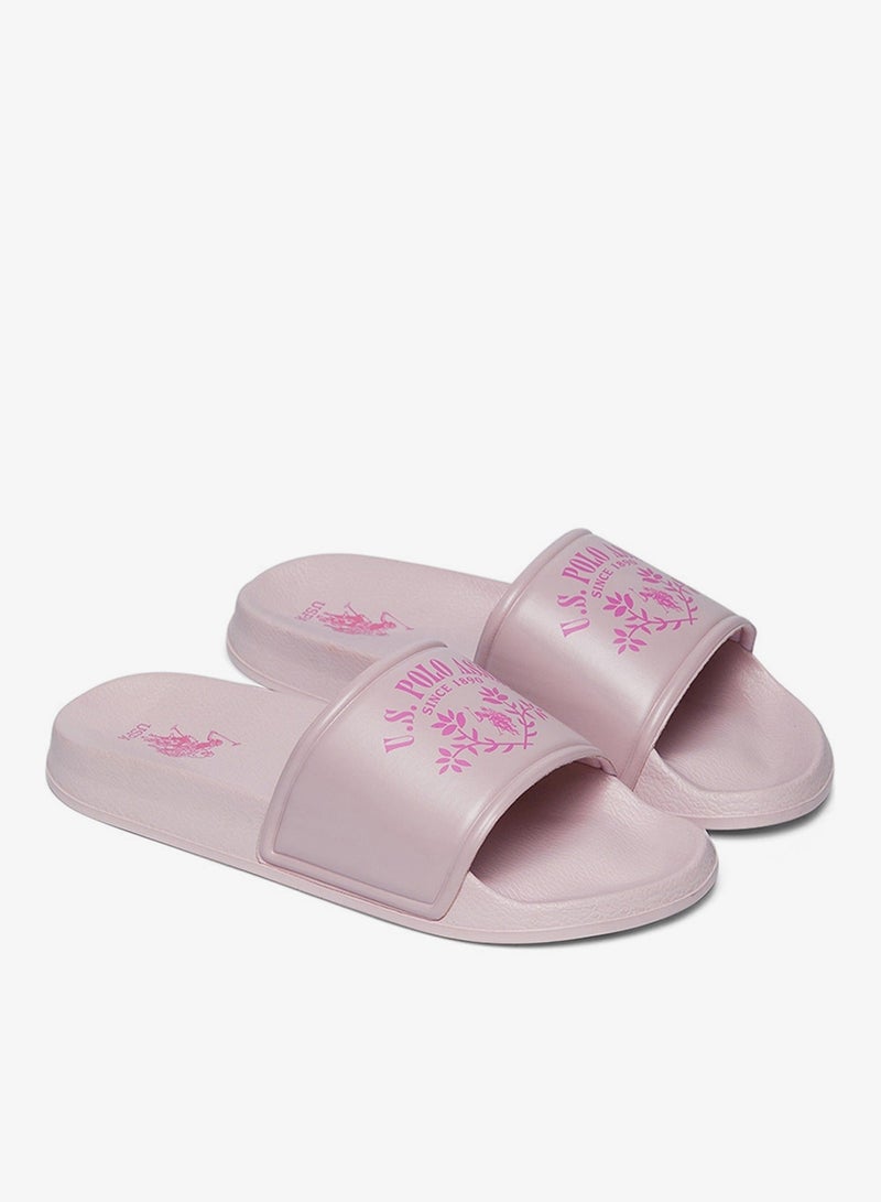 Women's Pink Signature Slides Shoes - Effortless Style Meets Ultimate Relaxation!