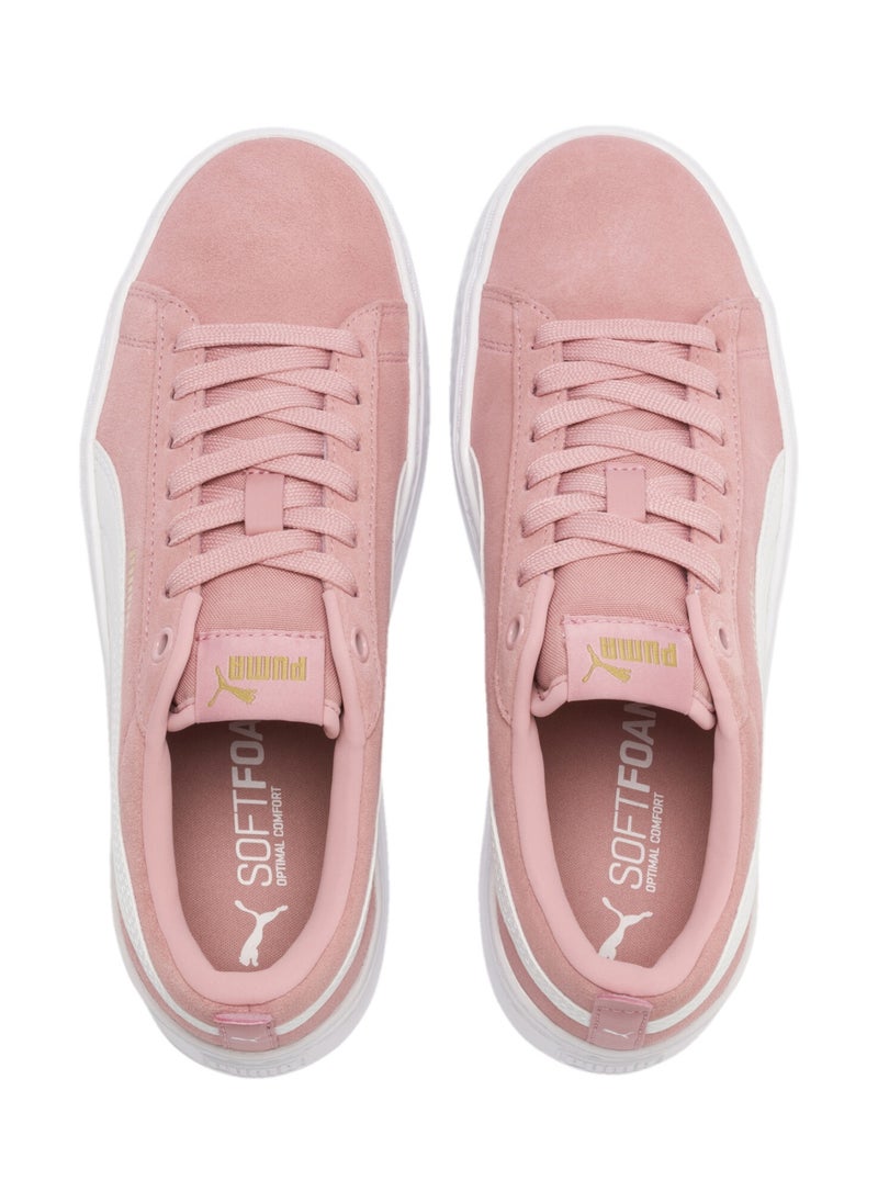 Smash Platform Womens Pink Suede Trainers