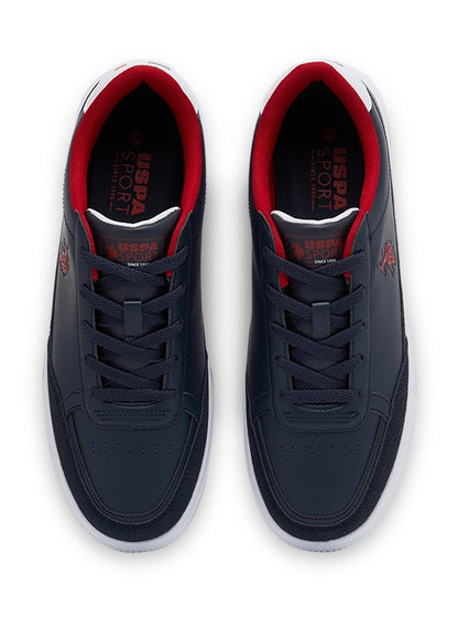 Men's Navy Low-Top Sneakers - Lightweight Lace-Up Design, Comfortable for Everyday Outfits