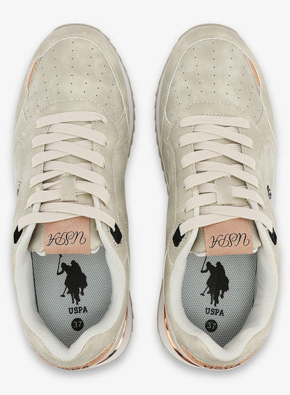 Women's Beige Lightweight Shoes Sneakers - Comfortable Casual for Everyday Wear