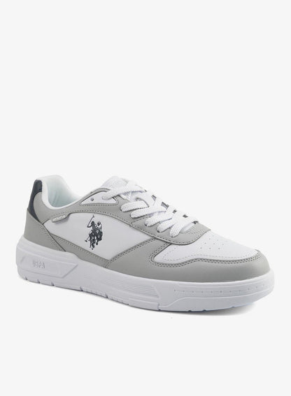 Men's White Classic Low-Top Sneakers, Stylish Lace-Up Design Shoes Perfect for Casual Adventures