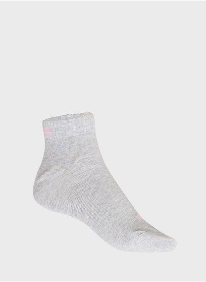 3 Pack Quarter Plain Socks