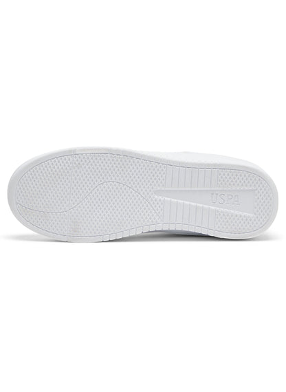 Women's All-White Low-Top Sneakers - Classic Minimalist Design, Comfortable Everyday Casual Shoes