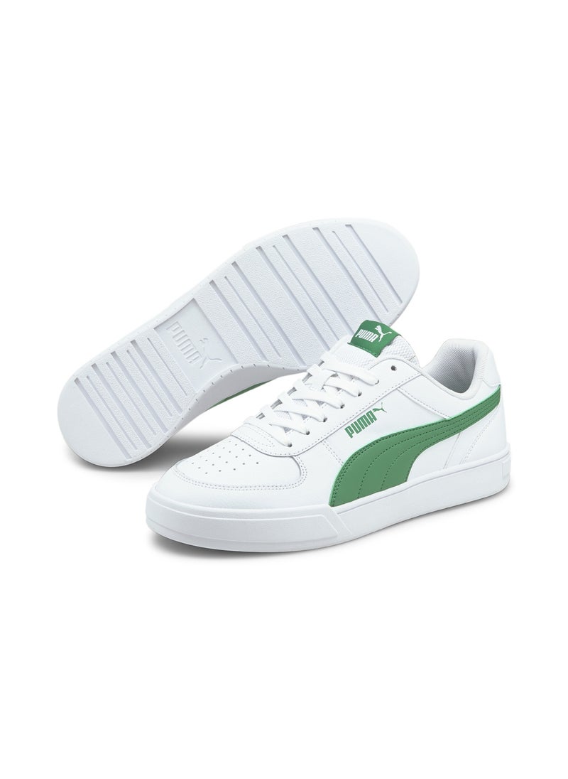 Caven Mens White Green Trainers