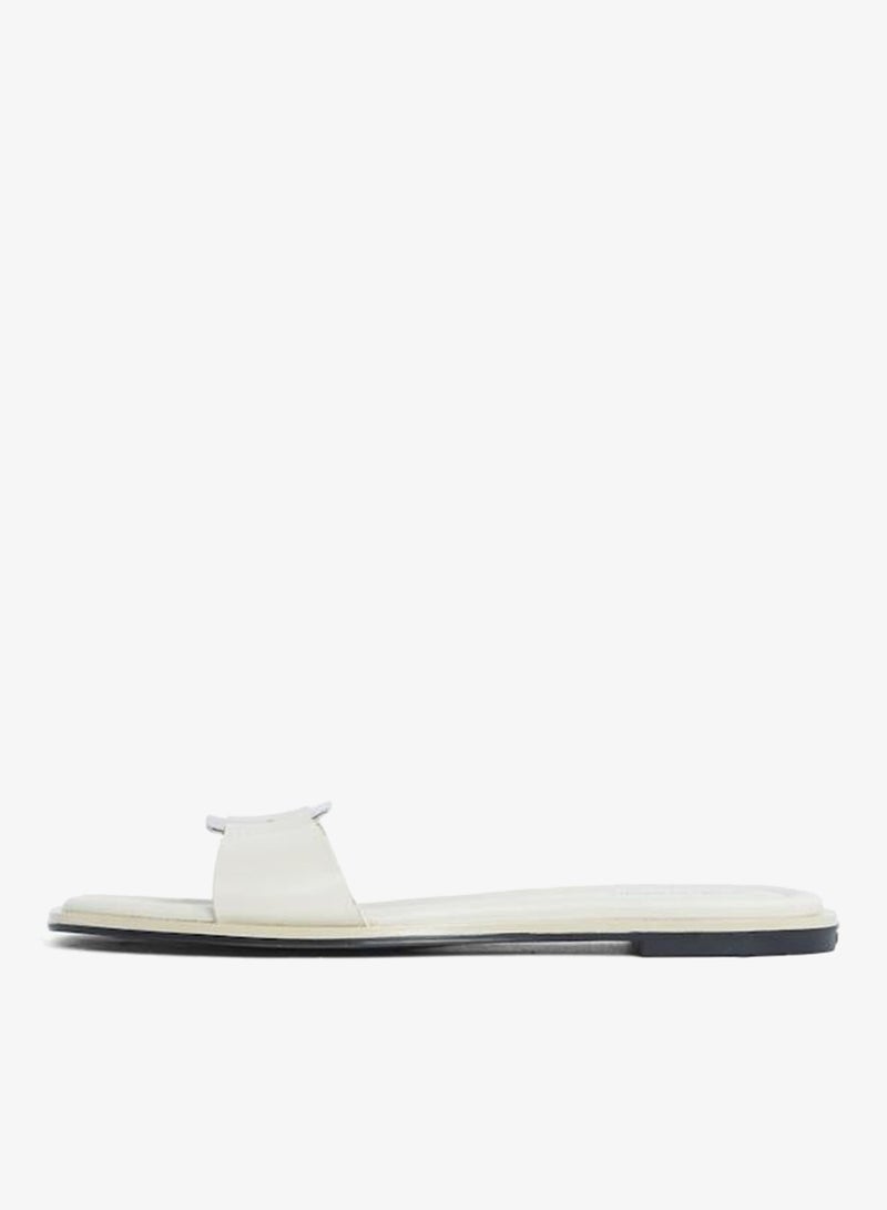 LEATHER SANDALS WITH LOGO HARDWARE