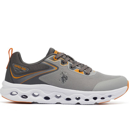 Men's Grey Low-Top Sneakers - Lightweight Lace-Up Design, Comfortable for Everyday Outfits