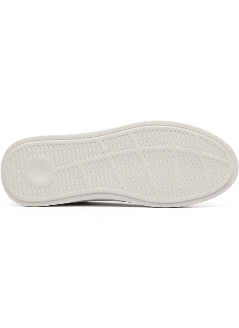 Men's White Low-Top Sneakers - Lightweight Lace-Up Design