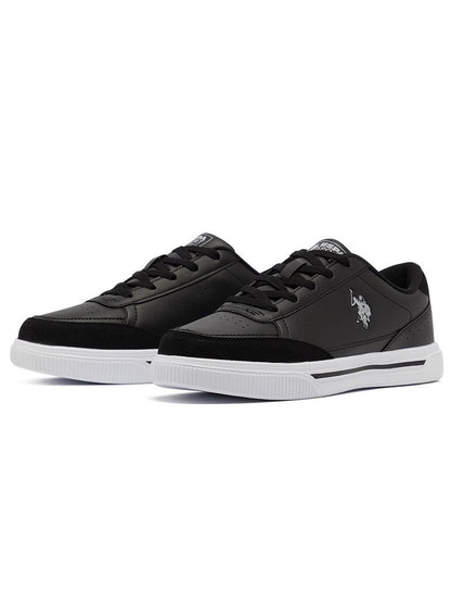 Men's Black Low-Top Sneakers - Lightweight Lace-Up Design, Comfortable for Everyday Outfits