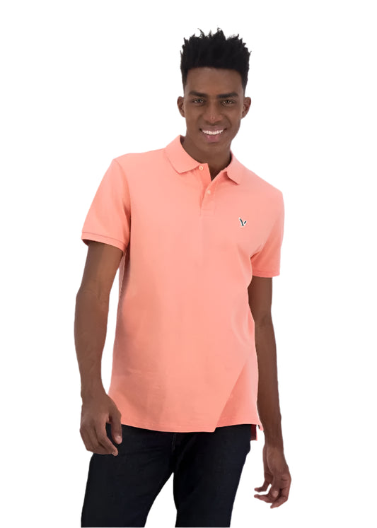 Collar Line Logo Detail Short Sleeve Polo Shirt