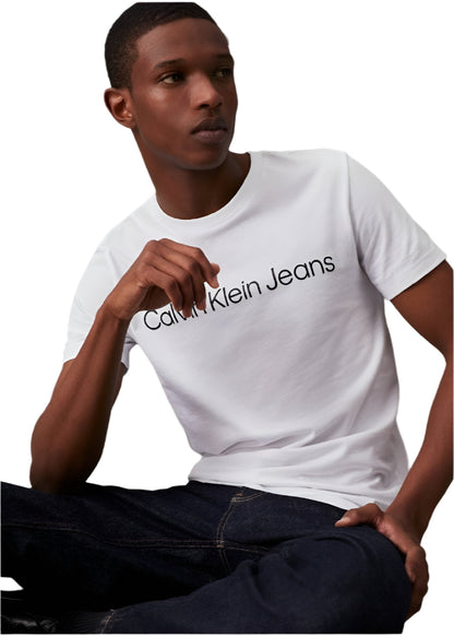Men's Institutional Logo Slim Fit T-Shirt - Cotton, White