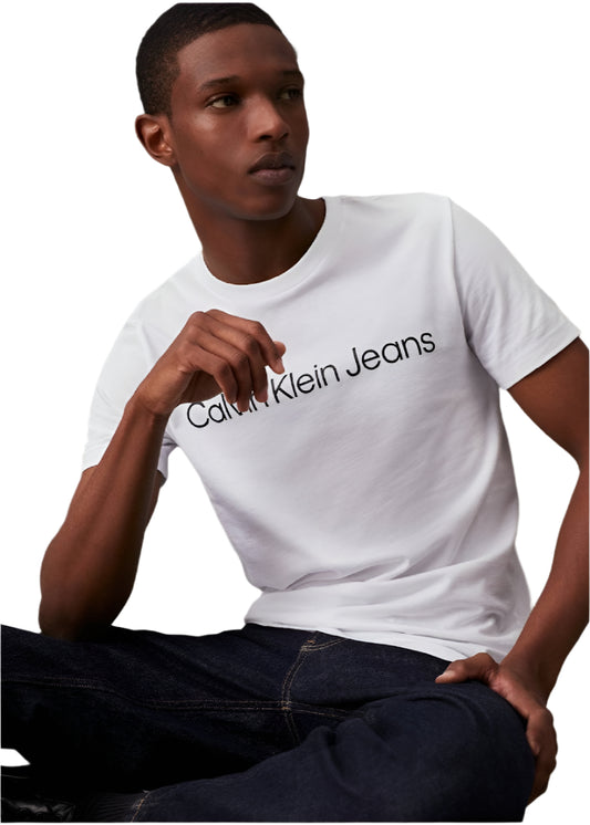 Men's Institutional Logo Slim Fit T-Shirt - Cotton, White