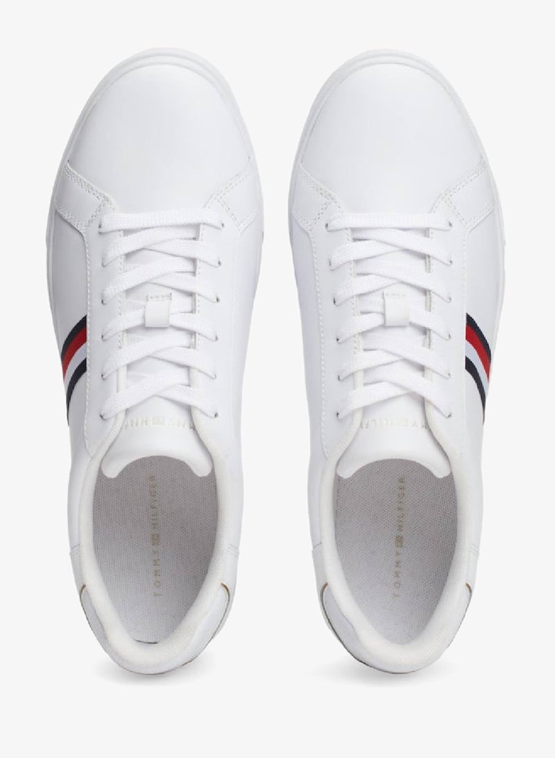 Essential Leather Signature Tape Court Sneakers
