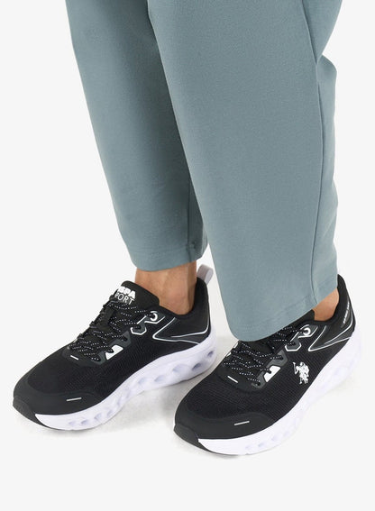 Men's Black Low-Top Sneakers - Lightweight Shoes Lace-Up Design, Comfortable for Everyday Outfits