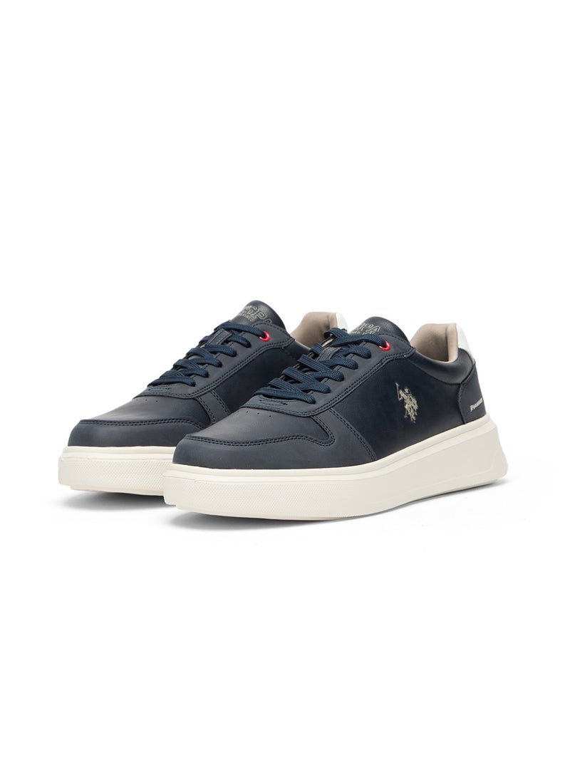 Men's Navy Low-Top Casual Sneakers – Classic Style with Durable Sole for All-Day Comfort