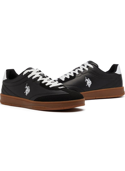 Men's Black Low-Top Sneakers - Fashionable Lace-Up Style, Perfect for Everyday Casual Outfits