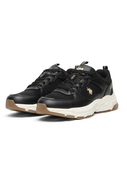 Women's Low-Top Black Casual Sneakers - Lightweight, Stylish Lace-Up Design with Comfort Cushioned Sole for Everyday Wear