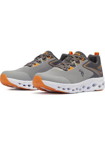 Men's Grey Low-Top Sneakers - Lightweight Lace-Up Design, Comfortable for Everyday Outfits