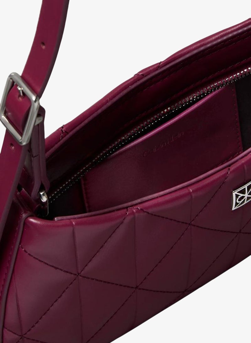 Quilted Emblem Logo Small Shoulder Bag