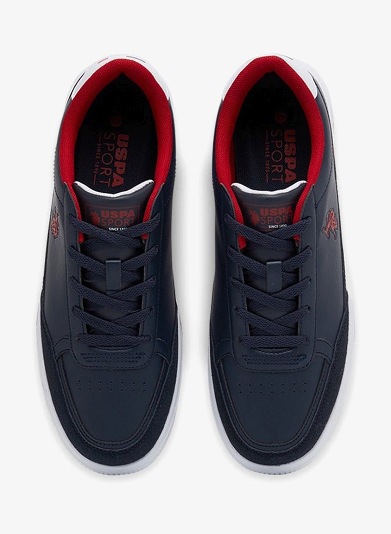 Men's Navy Low-Top Sneakers - Lightweight Shoes Lace-Up Design, Comfortable for Everyday Outfits