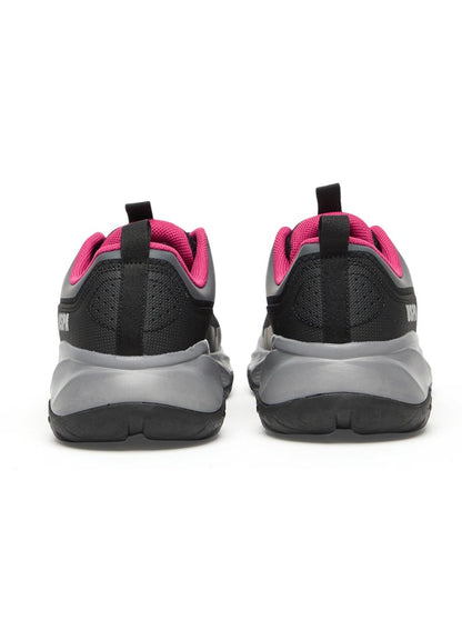 Women's Black Low-Top Sneakers - Trendy Lace-Up Design, Used For Trekking, Running