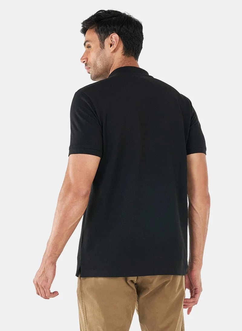 Men's Small Logo Print Polo Shirt