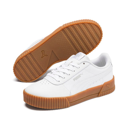 Carina Womens White Leather Trainers