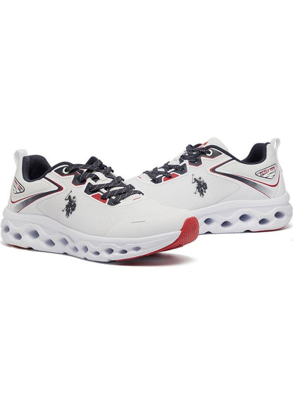 Men's White Low-Top Sneakers - Lightweight Lace-Up Design, Comfortable for Everyday Outfits