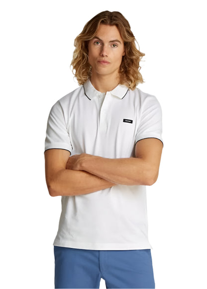 Logo Detailed Polo Shirt With Tipping Collar