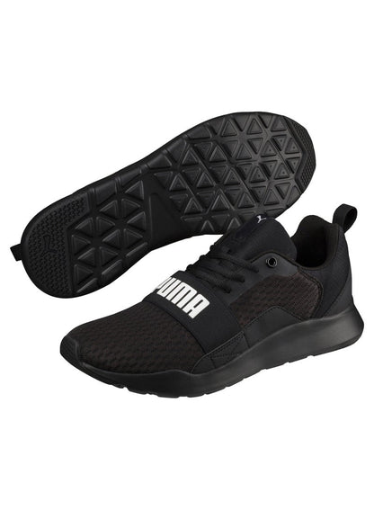 Wired Unisex Black Lace up Trainers