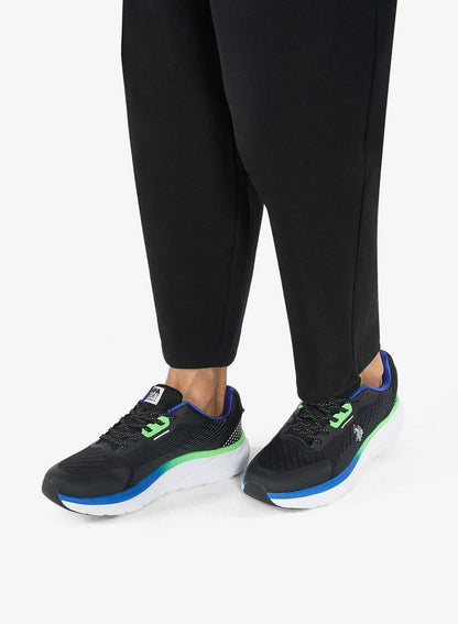 Men's Black Low-Top Sneakers - Lightweight Shoes Lace-Up Design, Comfortable for Everyday Outfits
