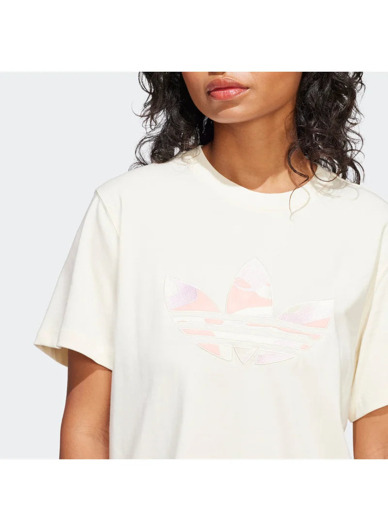 Camo Crop Infilled Logo T-Shirt