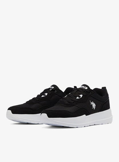 Men's Black Low-Top Sneakers - Lightweight Shoes Lace-Up Design, Comfortable for Everyday Outfits