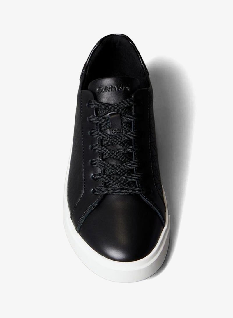 Leather Emblem Logo Pattern Trainers