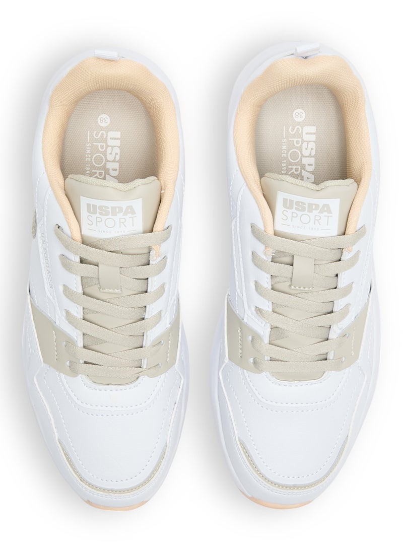 Women's White Sneakers - Elegant Design,Comfortable Casual Shoes for Everyday Wear