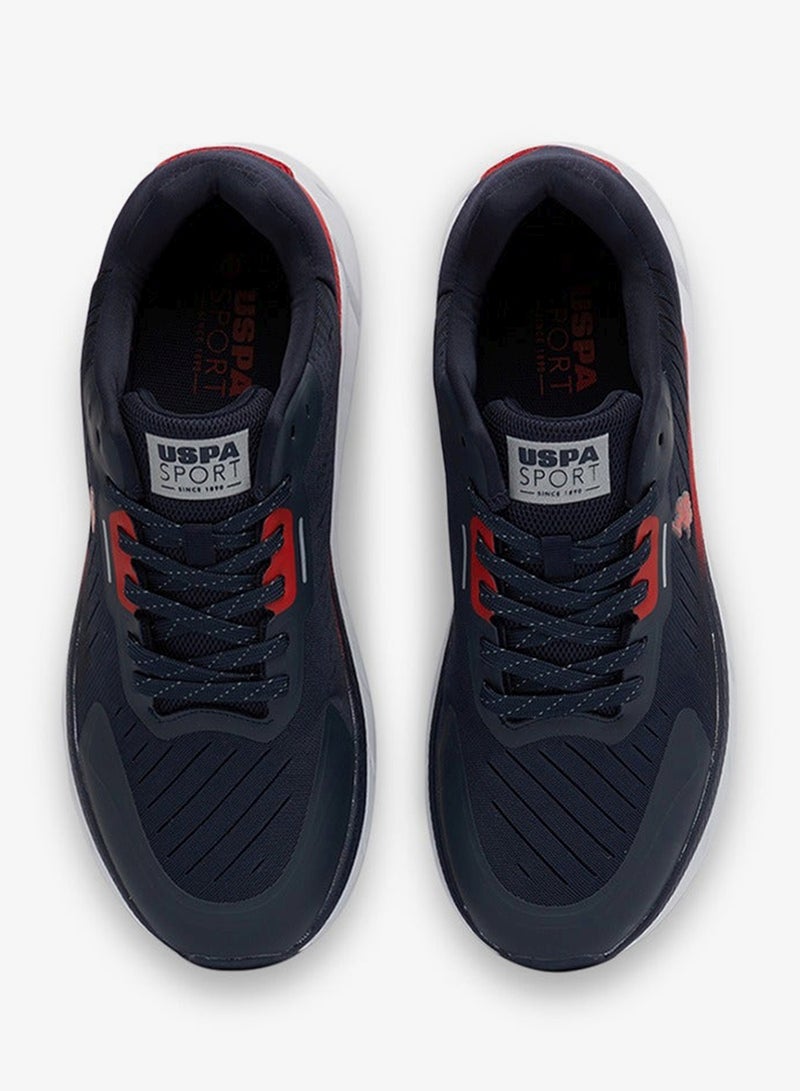 Men's Navy Low-Top Sneakers - Lightweight Shoes Lace-Up Design, Comfortable for Everyday Outfits