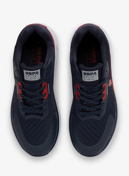 Men's Navy Low-Top Sneakers - Lightweight Shoes Lace-Up Design, Comfortable for Everyday Outfits