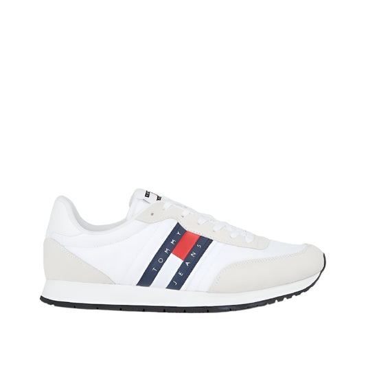 Men's Essential Mixed Texture Fine Cleat Trainers -  Recycled polyester upper, White