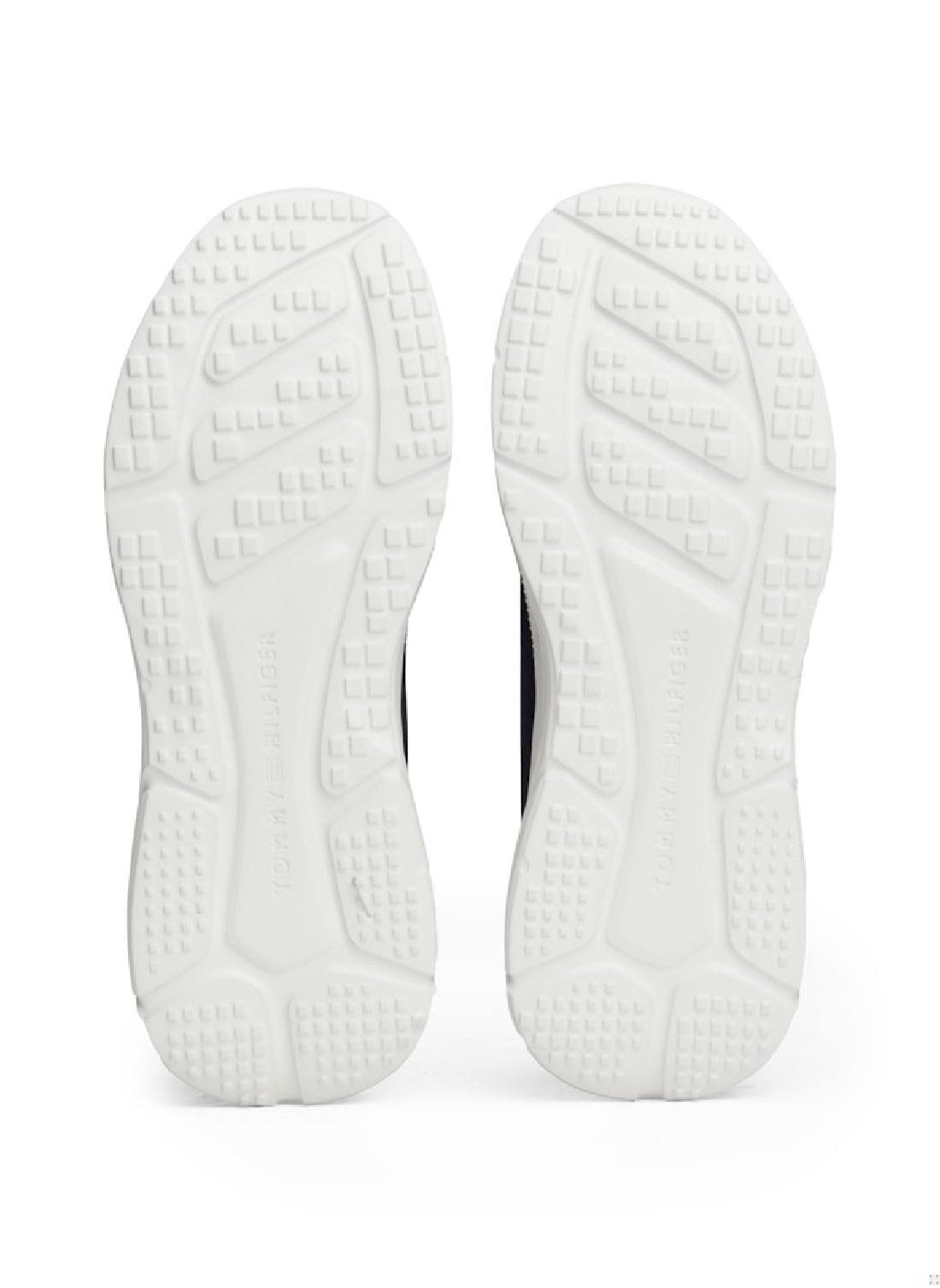 Men's Signature Tape Knit Runner Trainers, Blue- Recycled Polyester
