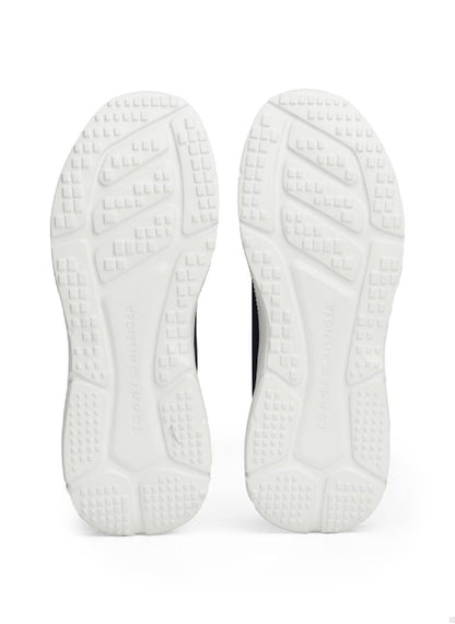 Men's Signature Tape Knit Runner Trainers, Blue- Recycled Polyester