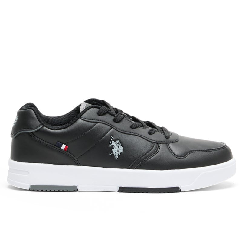 Men's Black Low-Top Sneakers - Lightweight With White Sole , Comfortable Casual Shoes