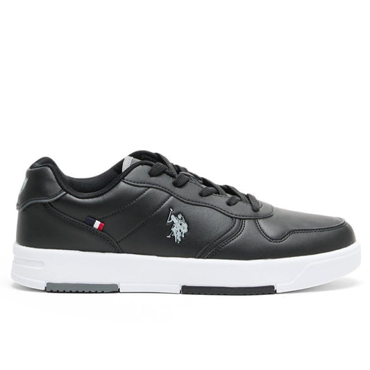 Men's Black Low-Top Sneakers - Lightweight With White Sole , Comfortable Casual Shoes