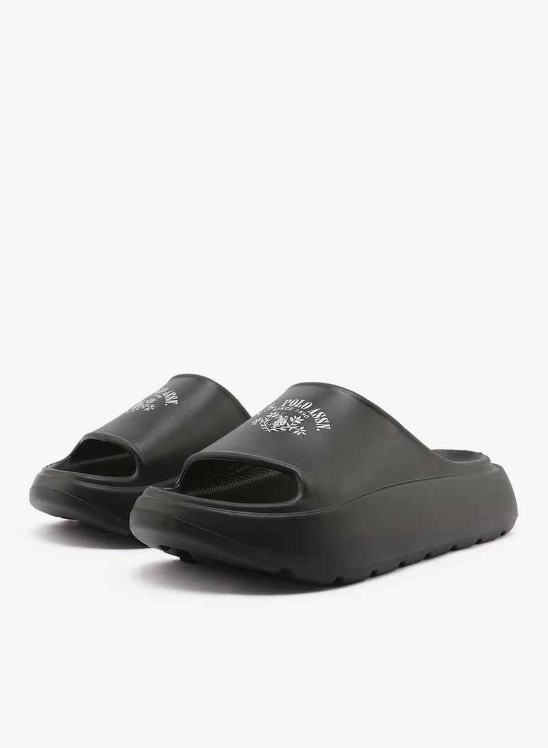 Women's Black Slides - Stylish Perfect for Casual Outfit