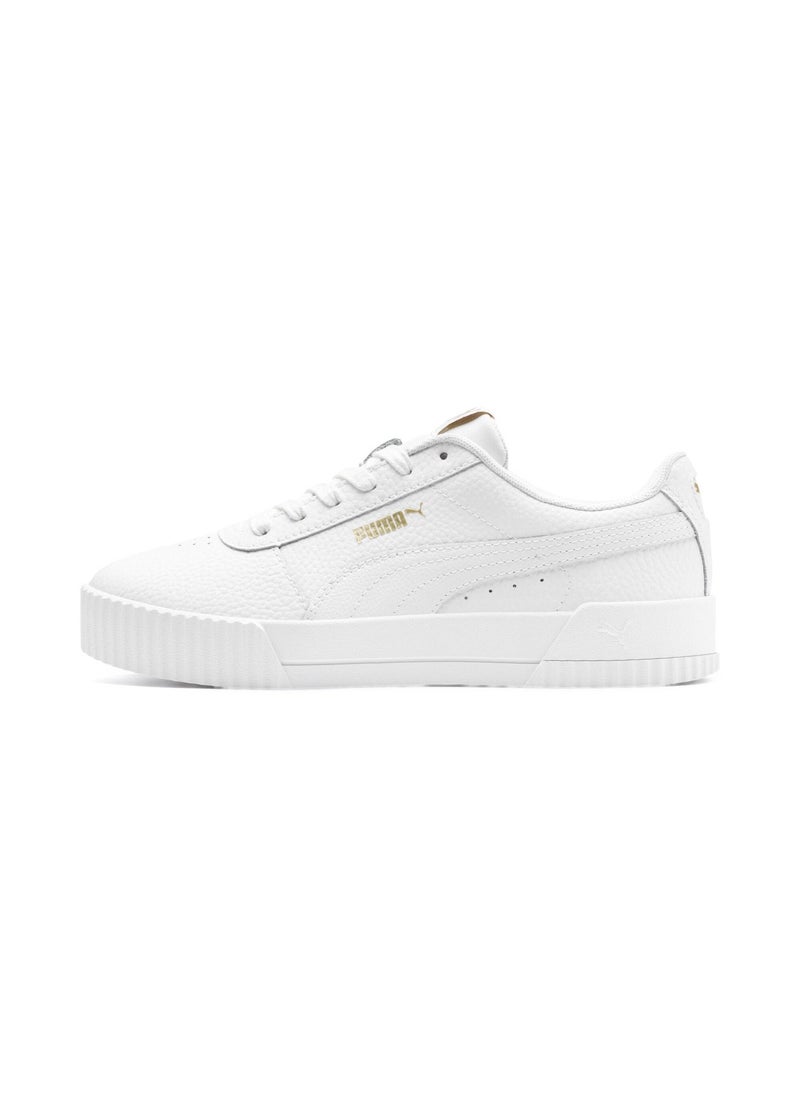 Carina Lux Womens White Casual Sneakers