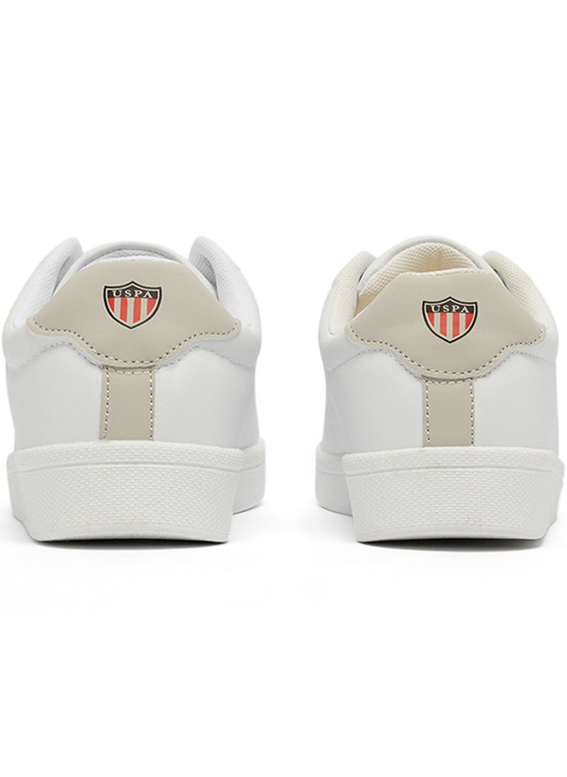 Women's White Low-Top Sneakers - Lightweight & Trendy Design for Everyday Wear