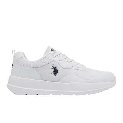 Men's White Low-Top Sneakers - Lightweight Shoes Lace-Up Design, Comfortable for Everyday Outfits